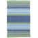 Fiesta Stripe French Blue/Green Handwoven Indoor/Outdoor Rug