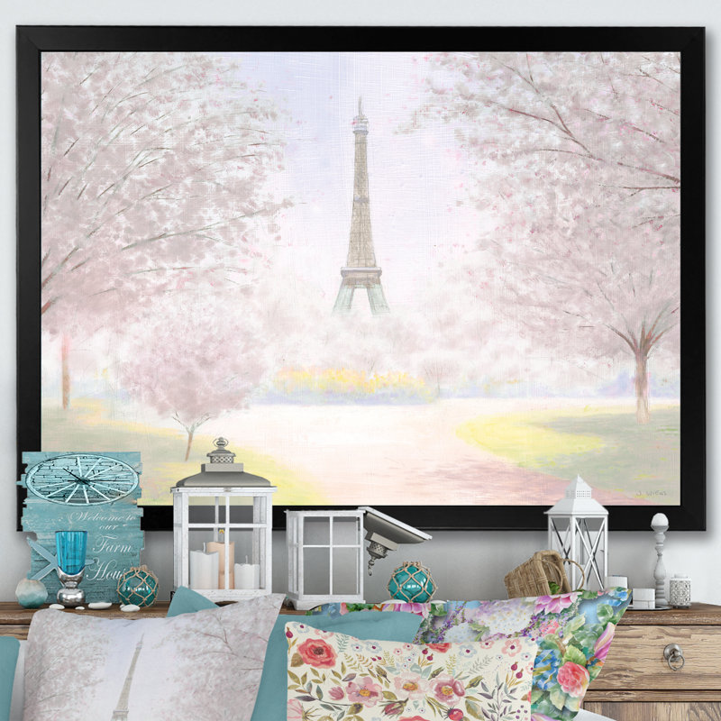 Cadre photo « pretty paris », reproduction d’art sur toile, H 20 po x l 20 po x P 1 po, Cadre noir