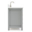 Meuble-lavabo simple 42 po avec plateau en quartz blanc Macnair-85364068