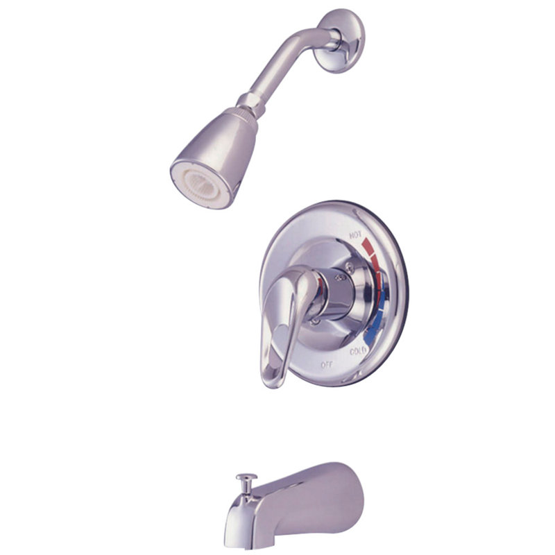 Robinet de baignoire et douche à pression équilibrée à poignée simple Kingston Brass Chatham