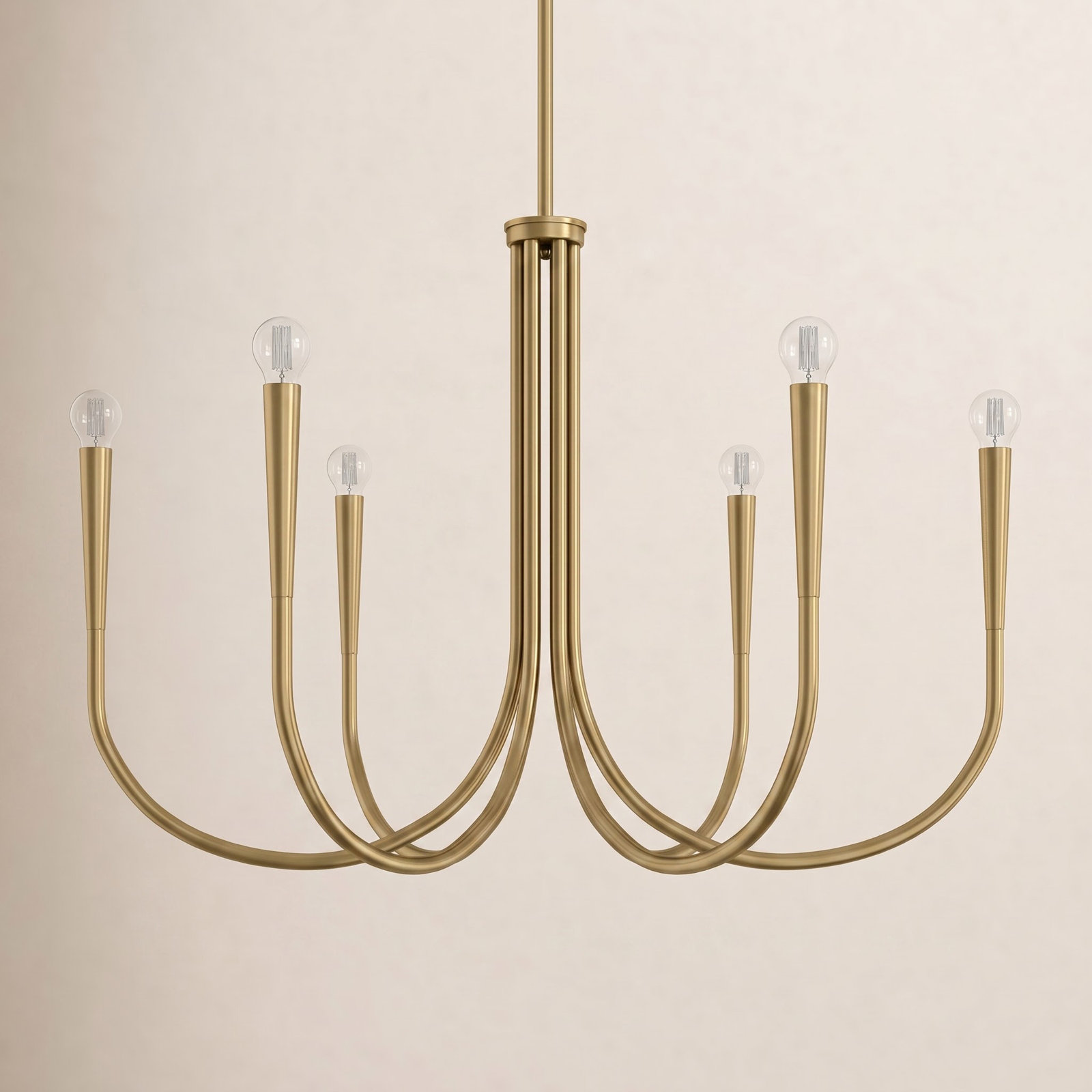 Catalena 6-Light Chandelier, Brass, 24.5" H x 36" W x 36" D