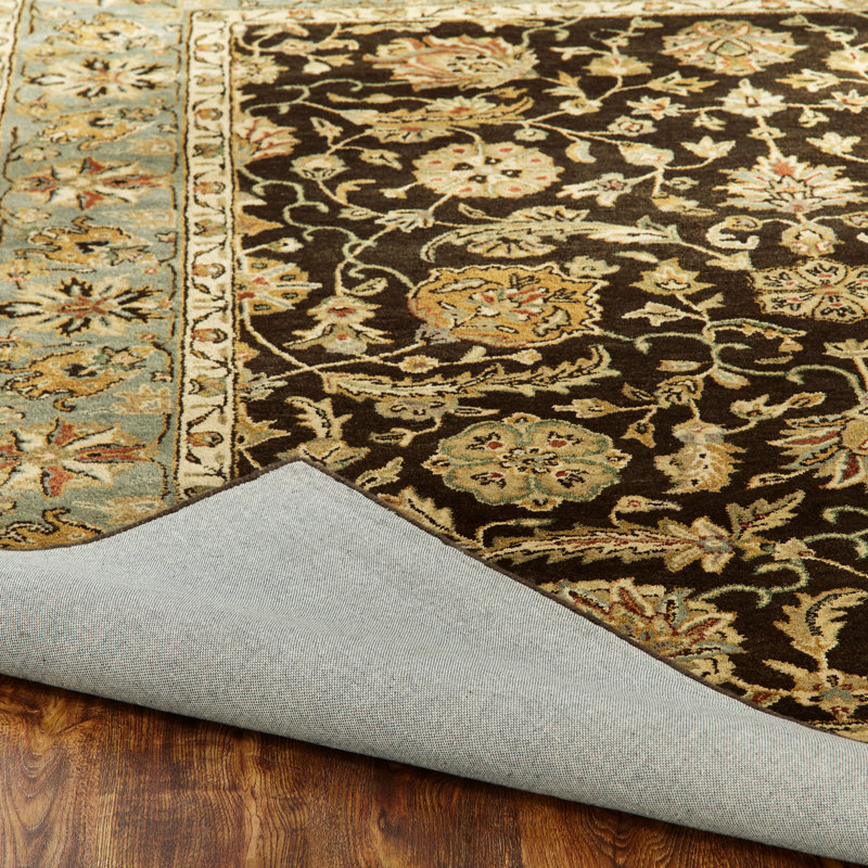 Wool Oriental Area Rug in Brown, Rectangle 2' x 3'