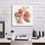 "Epic Graffiti" Pink Coral Poppies 4 "par Chris Paschke, art mural sur toile, 18 po x 18 po