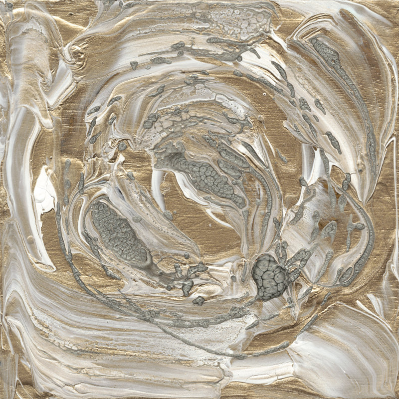 Silver And Gold II by Alicia Ludwig - Wrapped Canvas Painting, 91cm H x 91cm W
