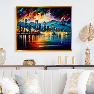 «Vancouver Skyline at Sunset I», reproduction sur toile