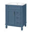 Meuble-lavabo 24 po avec lavabo en céramique, petite armoire de salle de bain moderne, 2 tiroirs et tablette réglable
