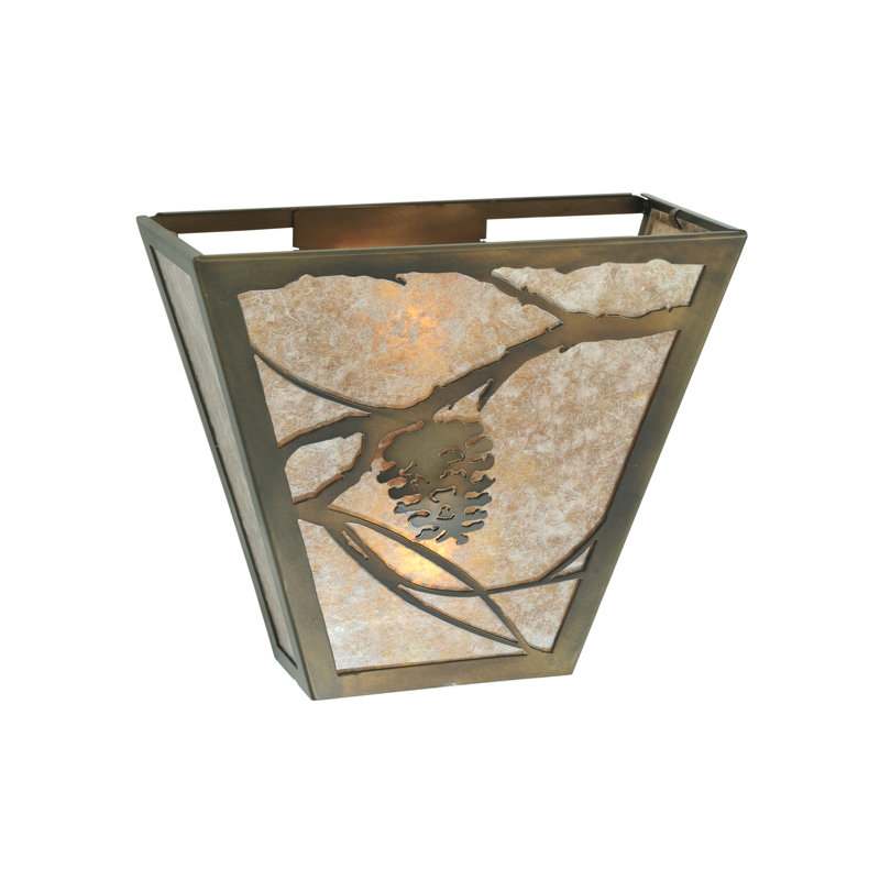 2 - Light Flush Mounted Sconce, Antique Copper