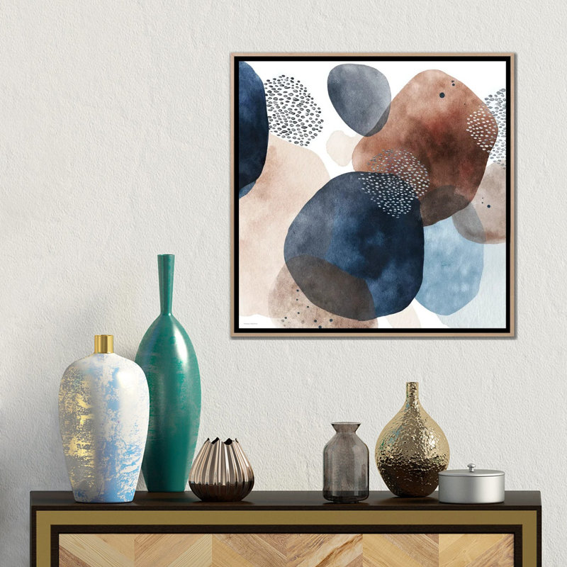 Cycles éternels - reproduction d'art murale - toile encadrée, 18" x 18", Toile avec cadre, Beige