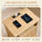 Abarca 23.6" Tall End Table with 2 Storage Drawers Set of 2, Modern End Table with Charging Station, Bedroom, Living room, Curved Waterfall Design ,Natural-829248366