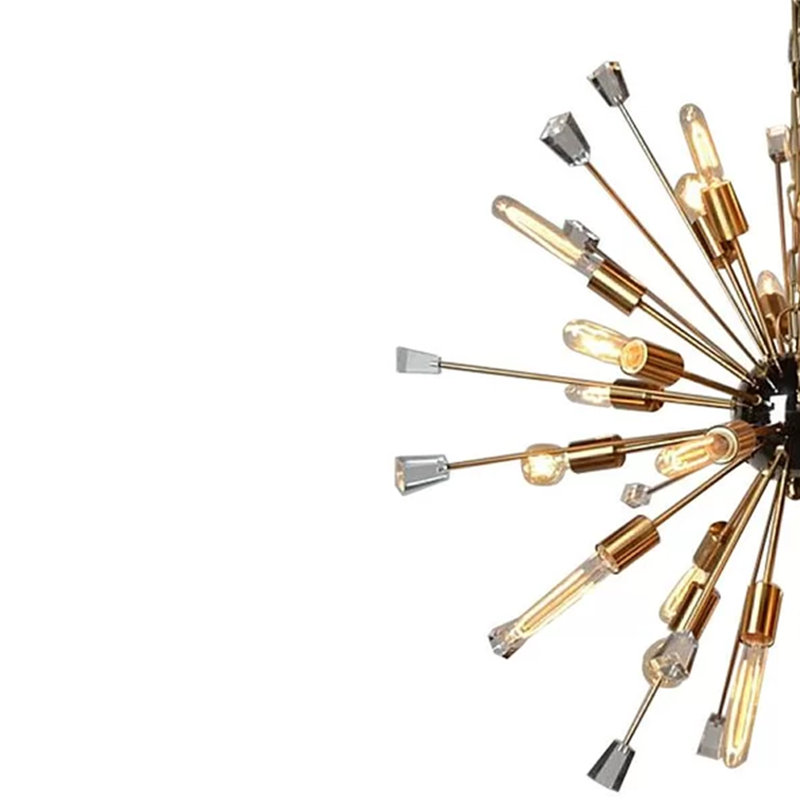 Kuehl 24 - Light Dimmable Sputnik Sphere Chandelier, Gold