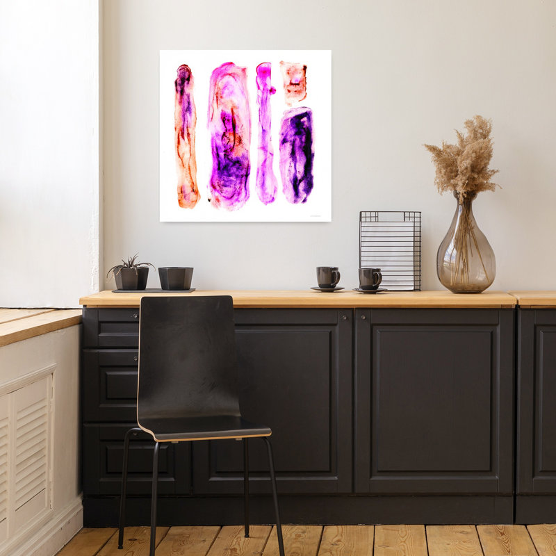 Famille de 5 abstraits, art contemporain, H 18 po x l 18 po