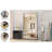 67X40 Inch Large Dressing Mirror With Wheels, Square Hanging Mirror, Black Metal Frame, High - Definition Reflection Color, Suitable For Bedroom And Living Room