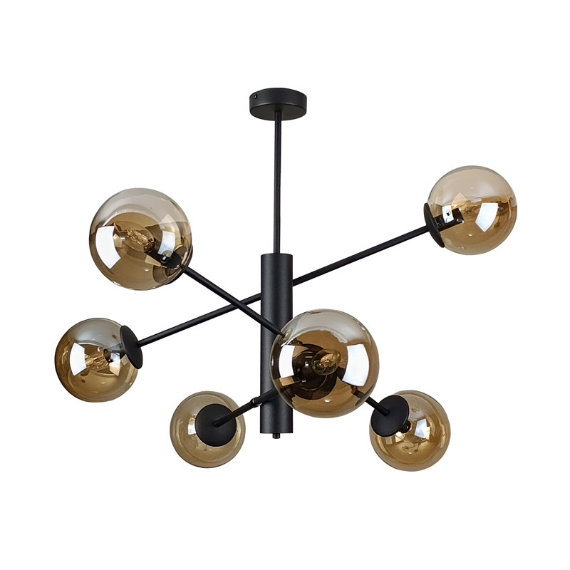 Solen 6-light Flush Mount, Brown
