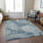 Machine Washable Indoor/Outdoor Xhevrie Blue Rug-492833921