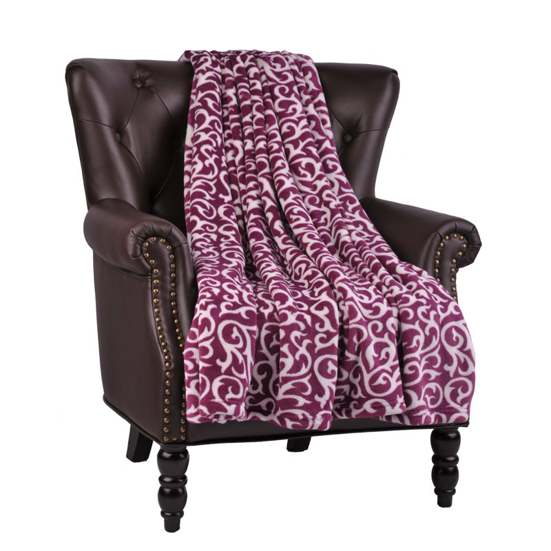 Couverture en flanelle de microfibre Nika, Magenta