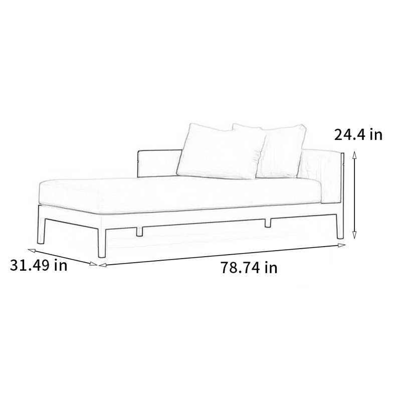 Chaise élégante en bois de frêne simple, Orienté à droite