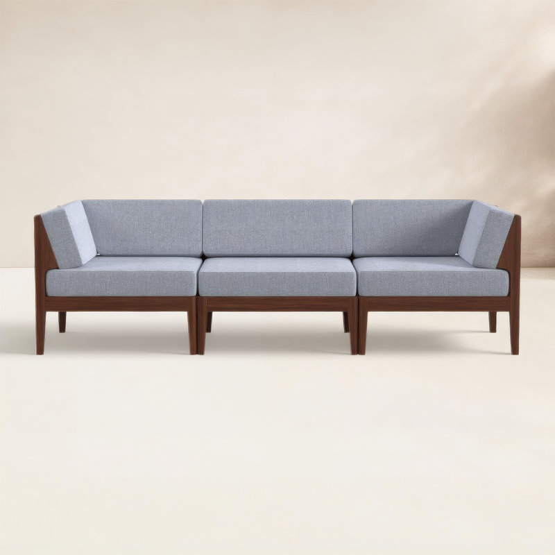 Deloris 91'' Acacia Outdoor Sofa, Walnut