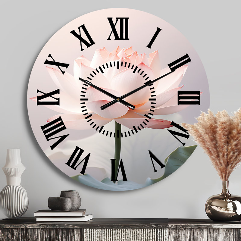 Horloge murale Hinduisim Art Serenity Lotus, Médium