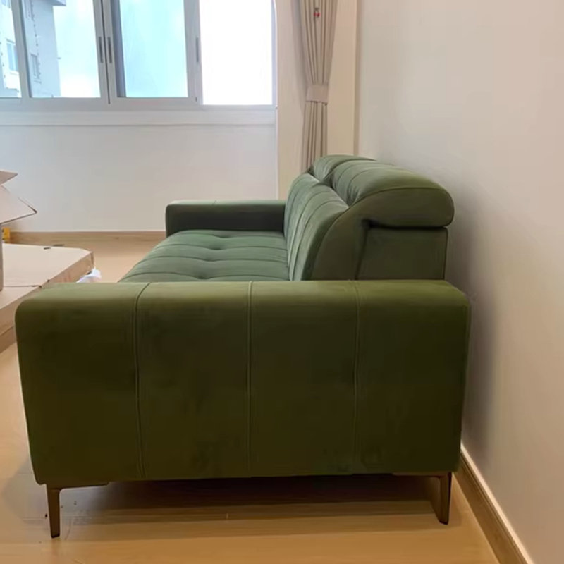 Canapé style français à dossier haut avec touches du piano, 3, H 29,52 po x l 94,48 po x P 39,37 po