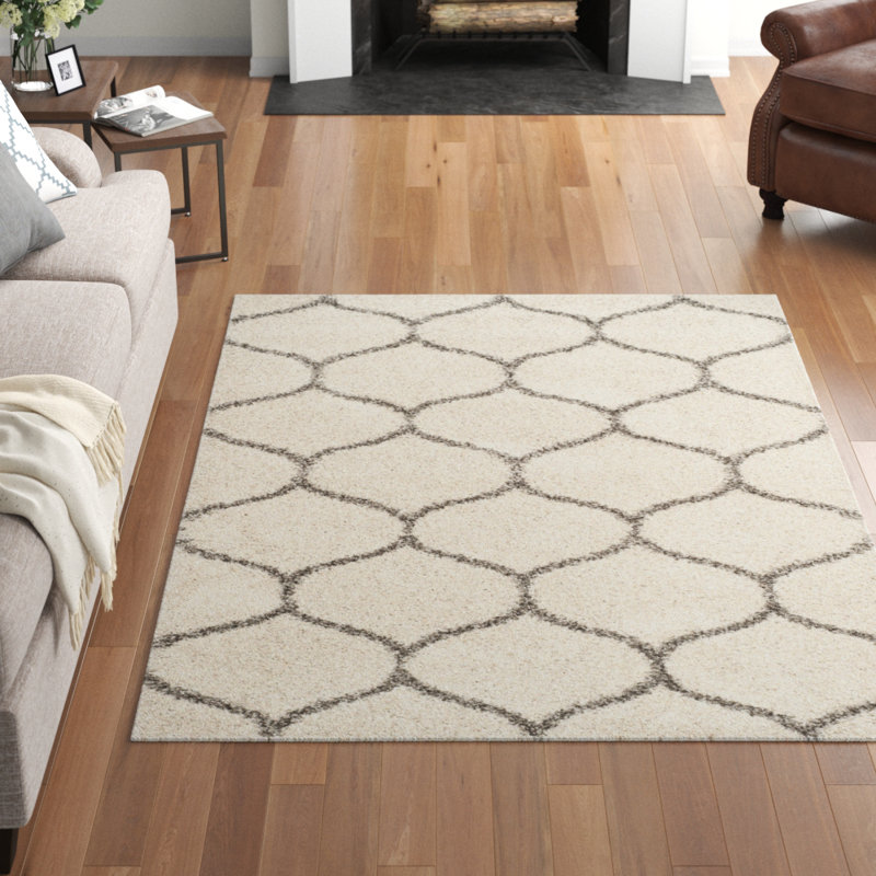 Darrol Shag Performance Geometric Rug, Rectangle 5' x 7'