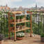 Banc de jardinage extérieur 3 étages avec table de travail en bois