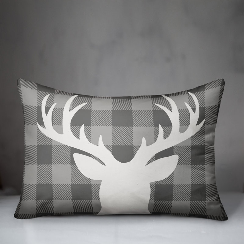 Plaid Throw Pillow, Polyester/Polyfill
