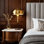 16‘’ H Metal Lampshade With Marble Base Table Lamp (Including Bulb)