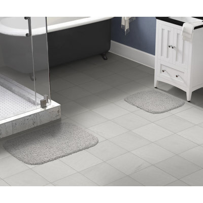 Ensemble de tapis de bain en nylon 2 pièces avec envers antidérapant Frechette
