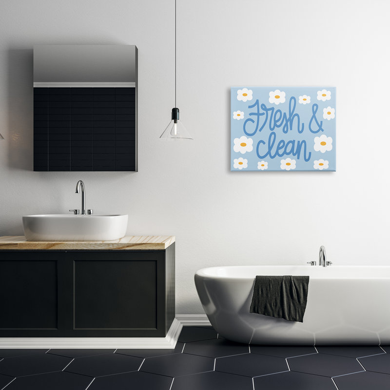«Fresh and Clean Blue Daisy», impression sur toile tendue, H 24 po x l 30 po x P 1,5 po