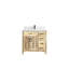 Meuble-lavabo simple 36 po avec plateau en quartz Malibu Mango-98378541