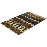 Contemporary One-of-a-Kind 4' 0" X 6' 1" Hand Knotted Area Rug