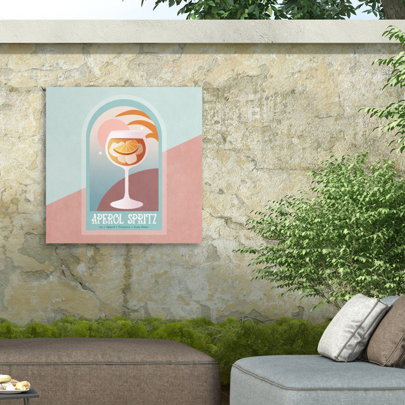 Boléro Kokteyl Aperol Spirz sur toile, H 24 po x l 24 po