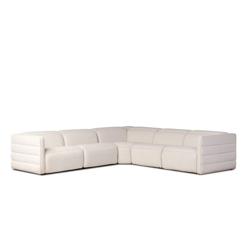 Upholstered 125 " Power Reclining L-Shaped Sectional