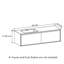 Ensemble de meuble-lavabo flottant simple 60 po avec lavabo en céramique intégré Friedhelm