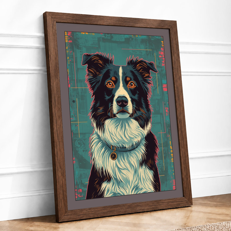 Watchful Gaze Modern - Framed Print, A4 - 29.7 x 21.0 cm, Walnut