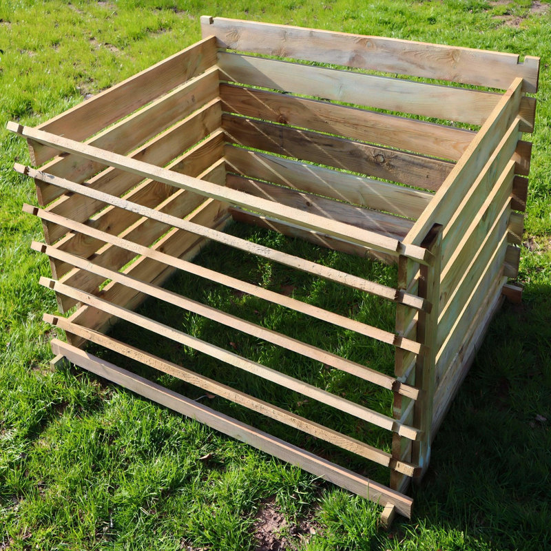 Kymber Easy Fill Wooden Compost Bin Composter 718 Litres