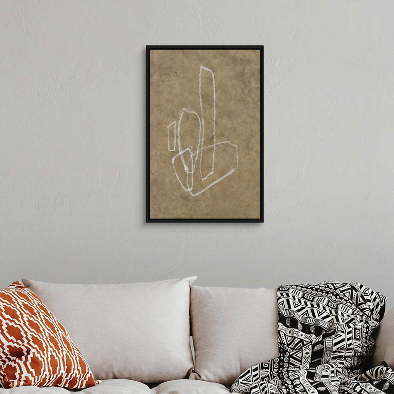 «The Runes IV» par Jennifer Goldberger - reproduction d'art, H 32 po x l 22 po x P 1,75 po, Toile avec cadre noir