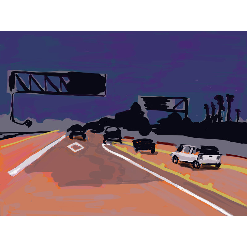 Freeway Print by Deborah Blum, 17.25" H x 21.25" W x 0.875" D