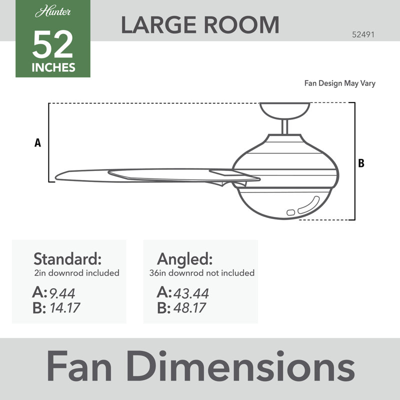 Bardot 52" 5 - Blade Ceiling Fan With Lights and Pull Chains, Matte Black