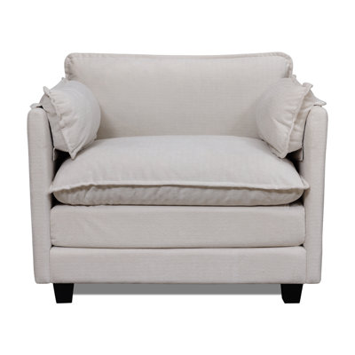 Canapé simple surdimensionné Boucle avec coussin profond et accoudoirs