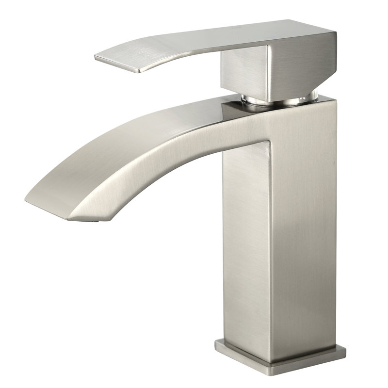 Robinet de salle de bain à un trou, Nickel brossé