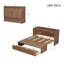 Queen Murphy Bed with Charging Station & Storage Drawer, Natural-632268285
