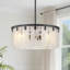 Lustre tambour en verre 4 lumières-611746809