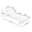 Chaise longue inclinable d'extérieur avec dossier à 3 positions et coussin, teck clair et gris foncé