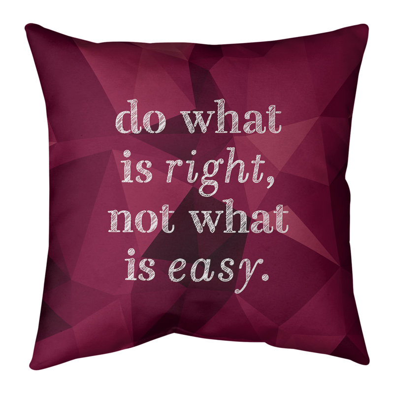 Housse de coussin en lin faux gemme do what is what is right, 20 po x 20 po, Spinelle
