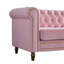 Canapé Chesterfield en velours rose de 215 cm (84,65 pouces) pour salon