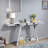 Modern 360° Mirror Reflective Console Table With Trapezoid Base And Scratch-resistant Design 