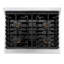ZLINE Autograph 30" Paramount Dual Fuel DuraSnow® Range w/ White & Gold Accents (SDRSZ-WM-30-G)