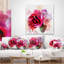 Coussin lombaire avec éclaboussures de couleur roses florales