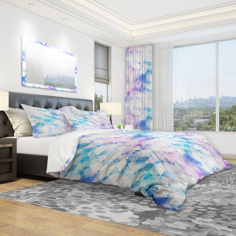 Ensemble de housse de couette moderne et contemporaine, Housse de couette très grand + 2 taies décoratives